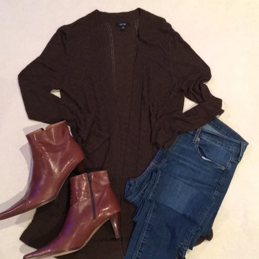 Apt 9 Lightweight Open Front Cardigan M